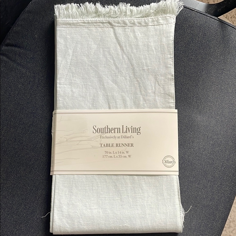 Southern Living Sage Linen Bedding with Textured Fringe